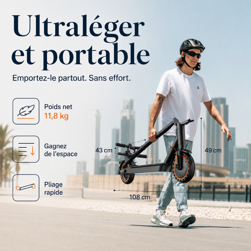 Trottinette électrique adulte pour déplacements urbains (Application Bluetooth) -Rolleo